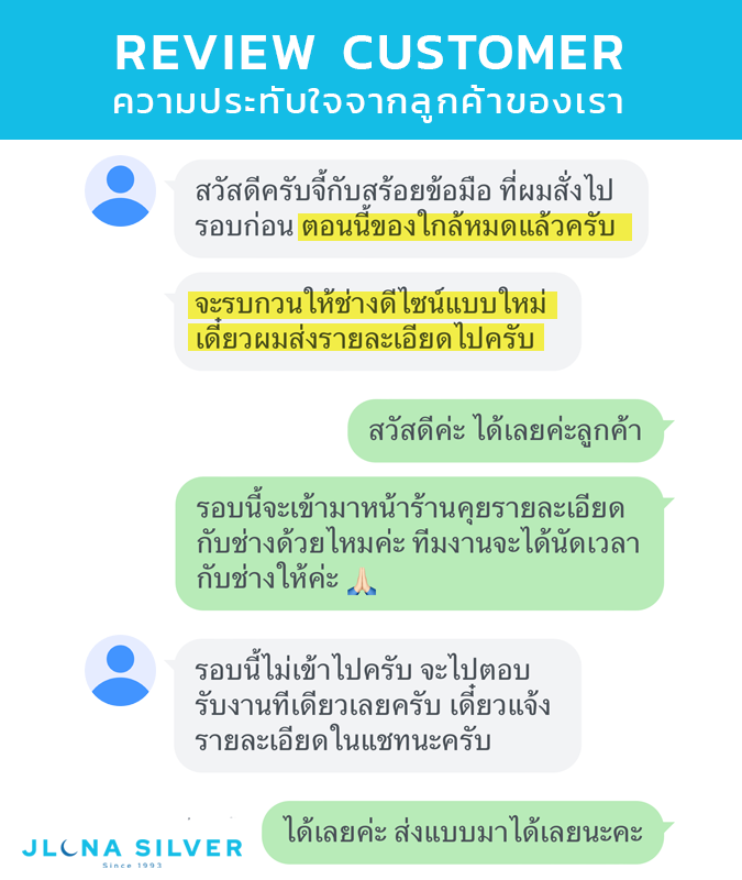 รีวิวความประทับใจลูกค้าของเรา JLUNA SILVER